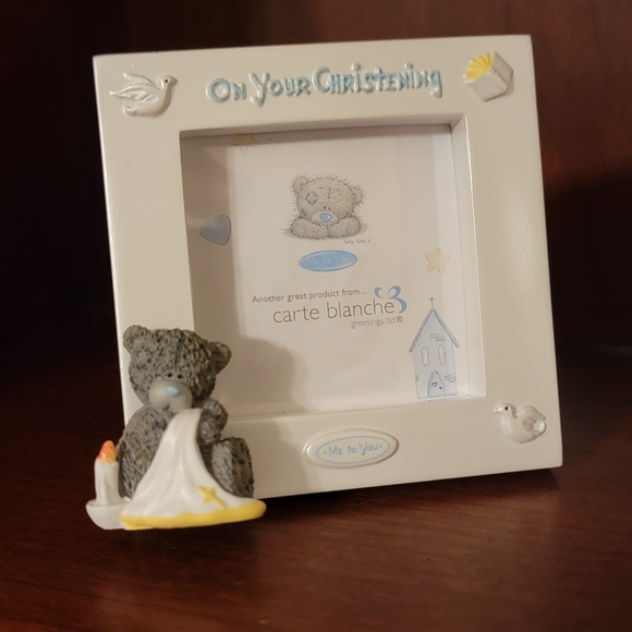 CARTE BLANCHE 🕊️ NIB Precious Tatty Teddy-Me to You "ON YOUR CHRISTENING" Frame - Picture 1 of 16